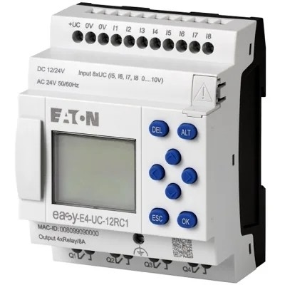 EASY-E4-UC-12RC1P CPU for Control Relays 8DI 4AI 4RO 12/24V DC or 24V AC With Display