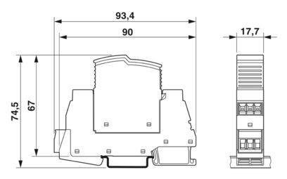 Type 3 Surge Protection Device for Industrial Machinery PLT-SEC-T3-230-FM-UT 2907919