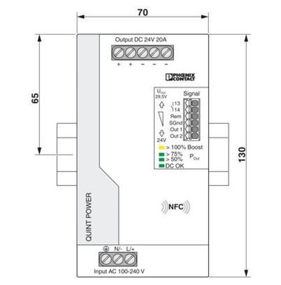 QUINT4-PS/1AC/24DC/20 Power Supply Unit for 24V DC Systems in Industrial Settings