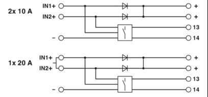 TRIO-DIODE/48DC/2X10/1X20 Redundancy Module Ensures Uninterrupted Operations 2866527