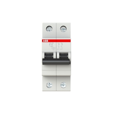 2P B 10 A MCB SH202-B10 Miniature Circuit Breaker Breaking Capacity
