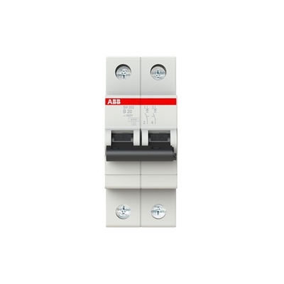 MCB SH202-B20 Miniature Circuit Breaker 20A Rated Current 2P B 220V Rated Voltage