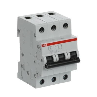 Breaking Capacity 3P B 16 A MCB SH203-B16 Miniature Circuit Breaker Rated Current 16A