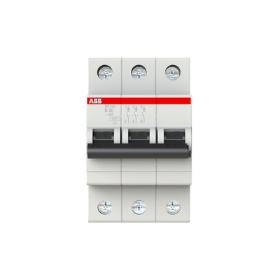 MCB SH203-B20 Miniature Circuit Breaker B BCD Curve B Rated Frequency Hz 50 20A B 3P