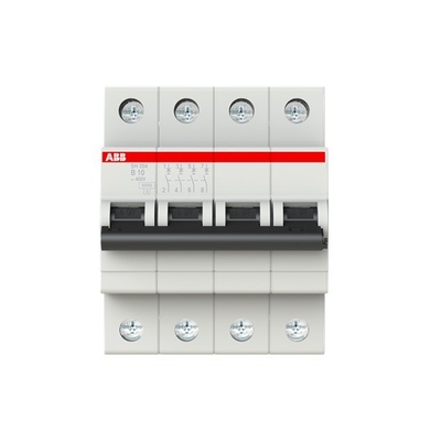BCD Curve B MCB SH204-B10 Miniature Circuit Breaker 4P B Rated Current 10A