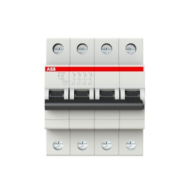 MCB SH204-B16 Miniature Circuit Breaker 4P 16A Rated Frequency 50Hz Easy Installation