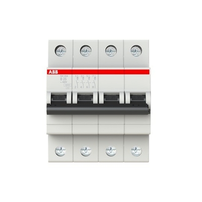 25A BCD Curve MCB SH204-B25 Miniature Circuit Breaker 4P with Long-Lasting Performance