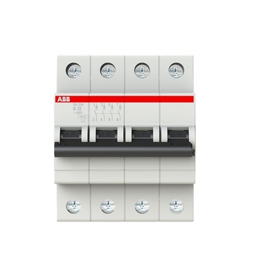 4P MCB SH204-B32 Miniature Circuit Breaker Number of Pole 4 Rated Frequency Hz 50 32 A