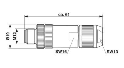 SACC-M12MRD-4Q SH PN 1554539 Data Connector The Perfect Solution for Data Transmission