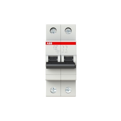High Breaking Capacity MCB SH202-C25 Miniature Circuit Breaker 2P C 25 A with C Curve