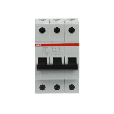 MCB SH203-C6 Miniature Circuit Breaker 3P 6A C Rated Current 6A MCB