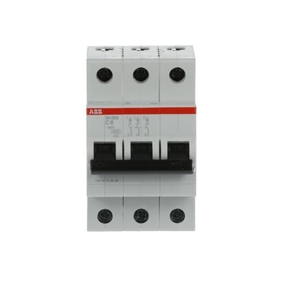 MCB SH203-C6 Miniature Circuit Breaker 3P 6A C Rated Current 6A MCB