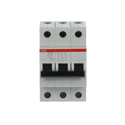 MCB SH203-C10 Miniature Circuit Breaker Number of Pole 3 Rated Frequency Hz 50 C 10 A