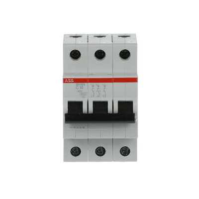 MCB SH203-C10 Miniature Circuit Breaker Number of Pole 3 Rated Frequency Hz 50 C 10 A