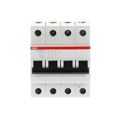3 NP C 20A Breaking Capacity MCB SH203-C20NA Miniature Circuit Breaker for Industrial