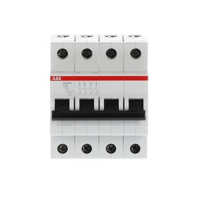 MCB SH204-C6 Miniature Circuit Breaker 4P C 6A Rated Current 20A Rated Voltage 220V