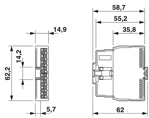 AXL SE PSDI8/3 Phoenix Contact Security Module Protection Level IP20 for Customer