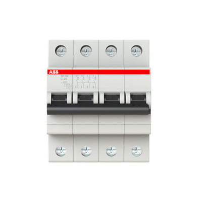 High Breaking Capacity MCB SH204-C25 Miniature Circuit Breaker 4P C 25A for Industrial