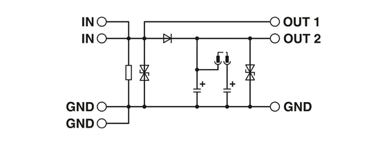 PSR-FTB/20/86 Filter Terminals with Safety Shutdown Contact Load and Coupling Relay