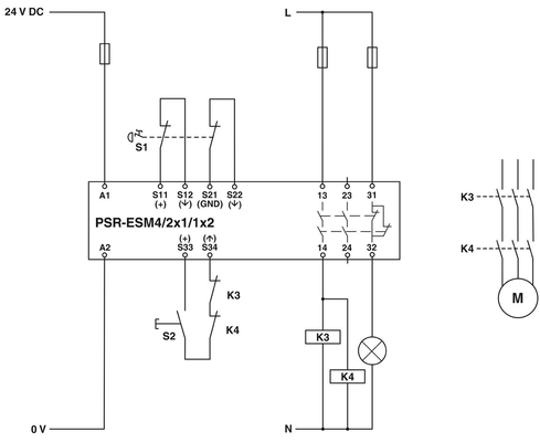 PSR-SCP-24UC/ESM4/3X1/1X2/B Safety Relays for Safety Shutdown and Coupling Protection