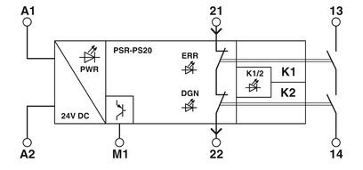 2700356 Phoenix Contact Safety Relay -PSR-PS20-1NO-1NC-24DC-SC for Voltage Shutdown