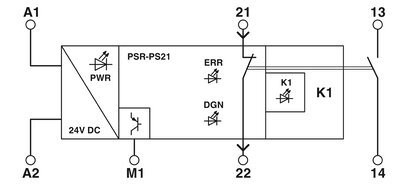 Coupling Relay- PSR-PS21-1NO-1NC-24DC-SC by Phoenix Contact- Protect Feature Included