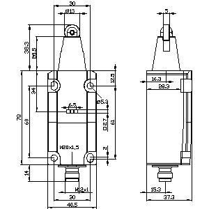 Industrial Grade 3SE5114-0CD02-1AL0 Position Switch with Roller Plunger