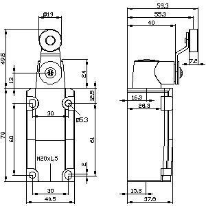 Industrial Grade 3SE5132-0CJ01 Position Switch with Part-turn Actuator