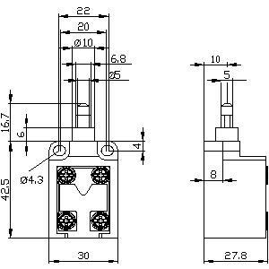 3SE5250-0CC05 Open Type Position Switch 1NO 1NC Contacts for Industrial Applications