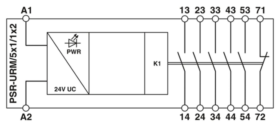 Voltage Relay 2981965 PSR-SPP- 24UC/URM/5X1/1X2 with Long Lifespan by Phoenix Contact