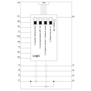 3SK1 Basic Unit Safety Relay 3SK1121-2AB40 3 Enabling Circuits Spring Loaded Terminal