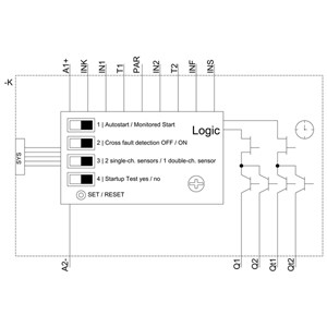 3SK1 Basic Unit Safety Relay Advanced Time-delay Screw Terminal 4 Enabling Circ Semiconductor Outputs