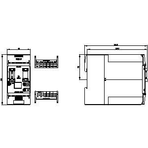 3SK2 Safety Relay Basic Unit 3SK2122-2AA10 with 45mm Width and Spring Loaded Terminal