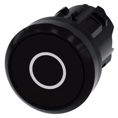 3SU1000-0AB10-0AD0 SIRIUS ACT Pushbutton with Flat Button in Black Plastic Unlighted