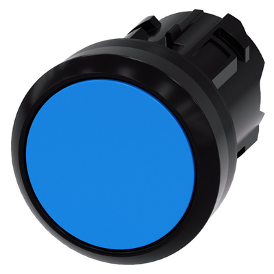 Unlighted 3SU1000-0AB50-0AA0 SIRIUS ACT Pushbutton with Blue Plastic Flat Button
