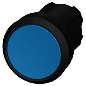 Unlighted 3SU1000-0AB50-0AA0 SIRIUS ACT Pushbutton with Blue Plastic Flat Button