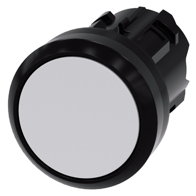 White Plastic 3SU1000-0AB60-0AA0 SIRIUS ACT Pushbutton with Flat Button Unlighted