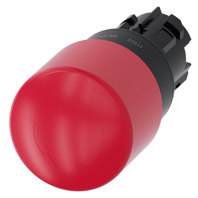 30mm SIRIUS ACT Mushroom Pushbutton with Emergency Stop and Push Trigger Action Twist