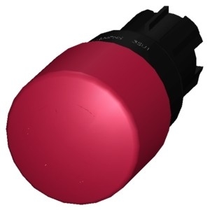 30mm SIRIUS ACT Mushroom Pushbutton with Emergency Stop and Push Trigger Action Twist