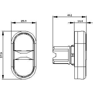 3SU1000-3AB42-0AK0 SIRIUS ACT Twin Pushbutton Plastic Unlighted Flush Momentary Green/Red
