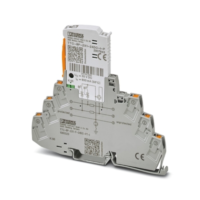 1065320 TTC-6P-2X1-F-24DC-PT-I Phoenix Contact Surge Protector 4 Pole Nominal Discharge Current 2.5