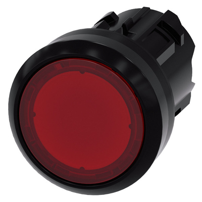 Lighted Red Flat Button 3SU1001-0AB20-0AA0 SIRIUS ACT Pushbutton Plastic Material