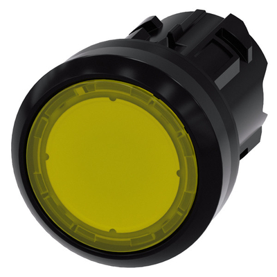 3SU1001-0AB30-0AA0 SIRIUS ACT Pushbutton in Yellow Plastic with Lighted Flat Button