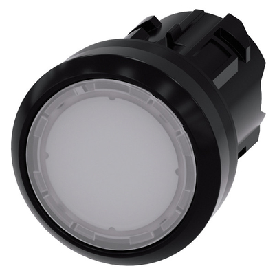 3SU1001-0AB60-0AA0 SIRIUS ACT Pushbutton with White Lighted Flat Button White Plastic