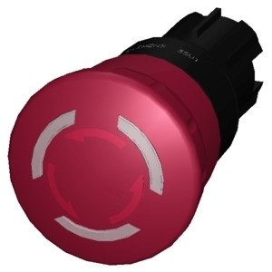 Push Trigger Action SIRIUS ACT 3SU1001-1HB20-0AA0 Mushroom Pushbutton Plastic Lighted