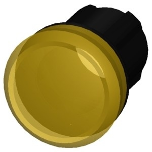 Smooth Lens 3SU1001-6AA30-0AA0 SIRIUS ACT Pilot Light for Industrial in Yellow Plastic