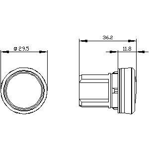 3SU1001-6AA60-0AA0 Plastic Smooth Lens White SIRIUS ACT Pilot Light for Automation