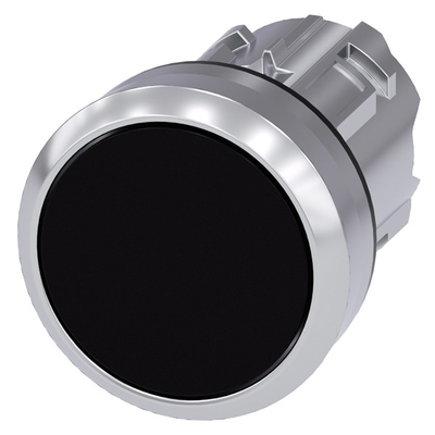 PLC 3SU1050-0AB10-0AA0 Metal Shiny Unlighted Flat Button Black SIRIUS ACT Pushbutton