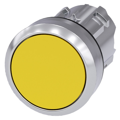 PLC 3SU1050-0AB30-0AA0 Metal Shiny Unlighted Flat Button Yellow SIRIUS ACT Pushbutton