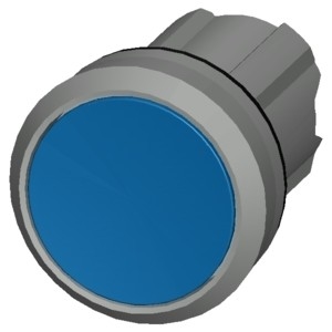 Metal Shiny Unlighted Flat Button Blue 3SU1050-0AB50-0AA0 SIRIUS ACT Pushbutton